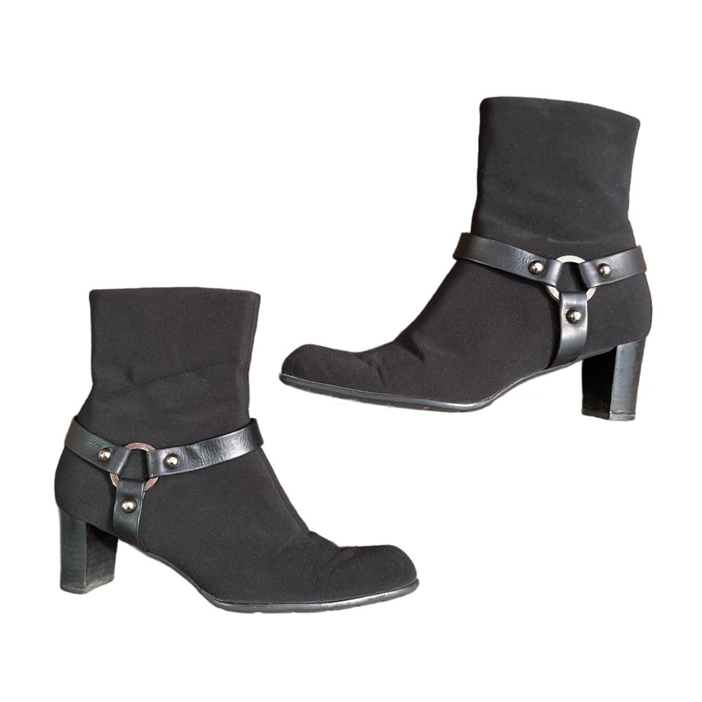 Vintage Stuart Weitzman Black Gore Tex Waterproof Moto Ankle Boot 7.5